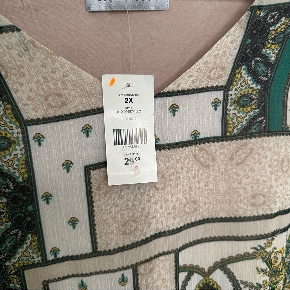 NWT Suzy Shier geometric Top women’s size XXL - Picture 3 of 5